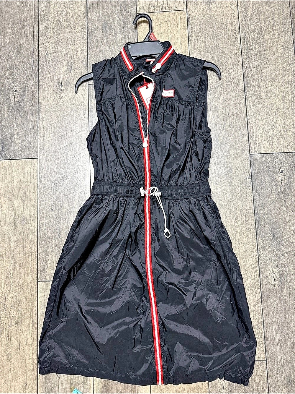 Hunter Sleeveless Midi Dress in Black & Red Size Medium NWT